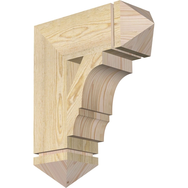 Ekena Millwork Balboa Arts & Crafts Rough Sawn Bracket, Douglas Fir, 6"W x 18"D x 22"H BKT06X18X22BOA03RDF - main